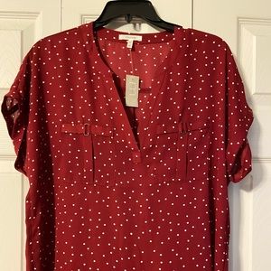 Brand new Maurice’s red and white top